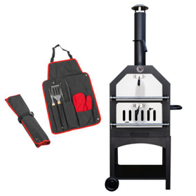 KCT Outdoor Pizza Oven BBQ Smoker with Tool Kit
