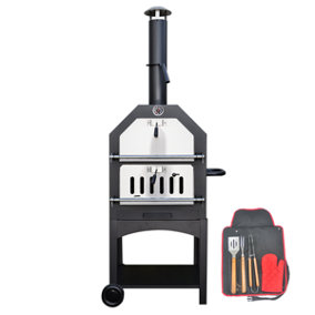 KCT Outdoor Pizza Oven BBQ Smoker with Tool Kit