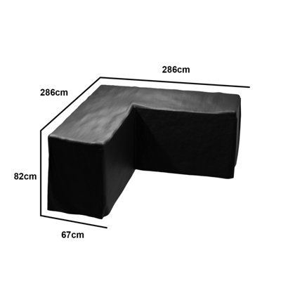 KCT Outdoor Protective Weatherproof Cover for Garden Patio Furniture L Shape - Extra Large