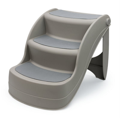 KCT Pet Dog Steps Stairs Folding Portable Grey Lightweight Ladder ...