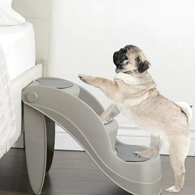 KCT Pet Dog Steps Stairs Folding Portable Grey Lightweight Ladder ...