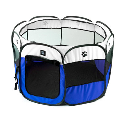 Akinerri Portable Pet Playpen - Foldable Indoor/Outdoor Dog & Cat Play Pen With Carry Bag