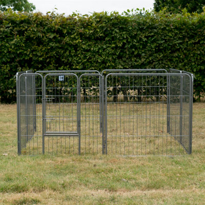 Heavy Duty 6-Panel Metal Pet Play Pen By Bunny Business - Indoor/Outdoor Dog Enclosure