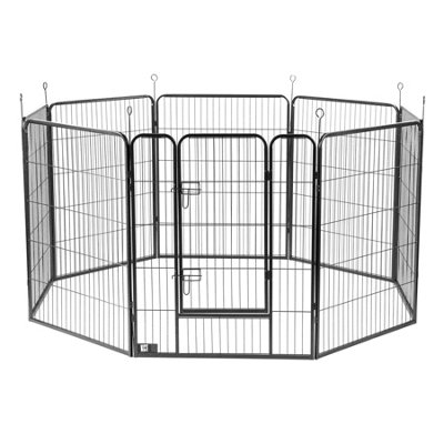 KCT Pet Puppy Dog Play Pen Metal Heavy Duty Pet Playpen Enclosure - Extra Large