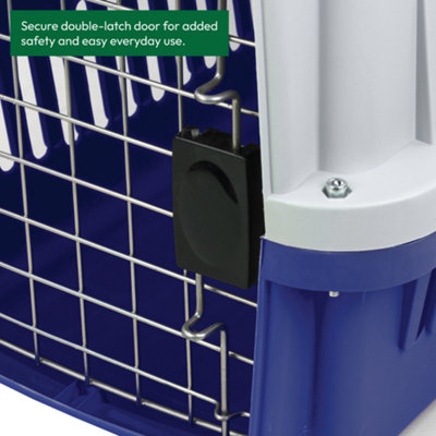 KCT Plastic Pet Carrier Small Blue Crate for Cat Kitten Puppy Dog ...