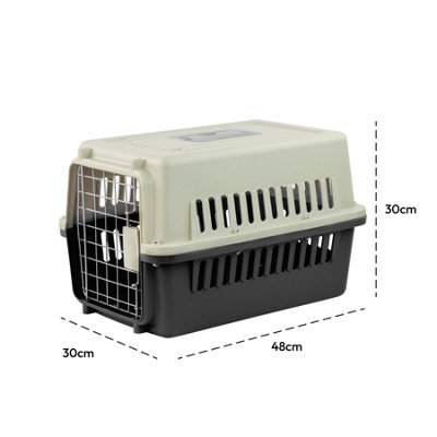 KCT Plastic Pet Dog Cat Cage Travel Crate Carrier Portable Small Black