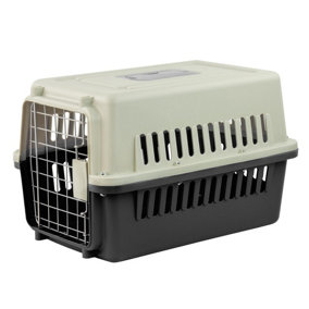 KCT Portable Plastic Pet Travel Carrier for Cats/Dogs/Animals - Small Black