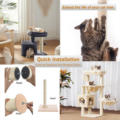 KCT REPLACEMENT NATURAL SISAL POST CAT KITTEN SCRATCH TREE SCRATCHING ...