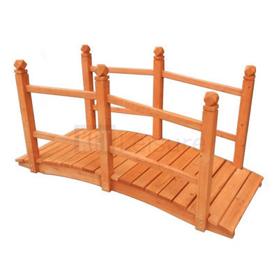 KCT Salzburg Decorative Wooden Garden Bridge for Ponds and Streams