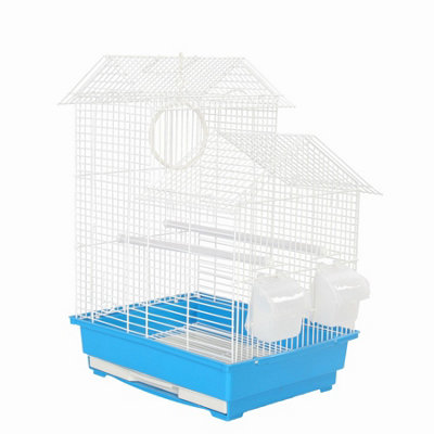 View of KCT Santiago Small Exotic Portable Bird Cage - Blue | DIY at B&Q