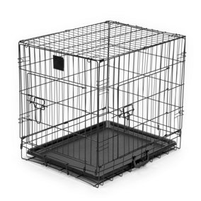 KCT Small Metal Dog Puppy Crate with Plastic Tray  Folding Training Pet Pen