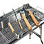 KCT Stainless Steel Portable BBQ And Tool Kit - Folding Large Barbecue Grill For Outdoor Camping