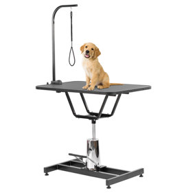 Kct Standard Hydraulic Adjustable Dog Pet Bath Grooming Table Swivel Arm Loop