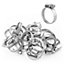 KCT Universal Hose Clips - 20 pack 25-38mm 304 Stainless Steel Adjustable Metal Clamps for Air/Fuel/Water/Plumbing/Bath Pipes