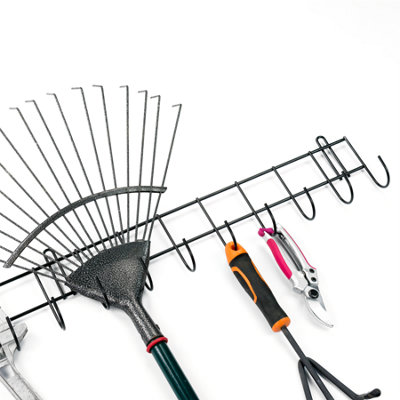 KCT Wall Mounted 1 Tier Metal Tool Rack Organiser