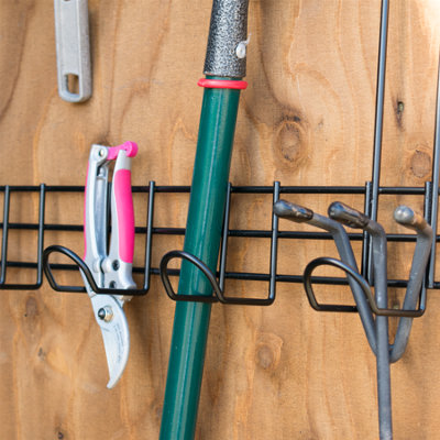 KCT Wall Mounted 2 Tier Metal Tool Rack Organiser