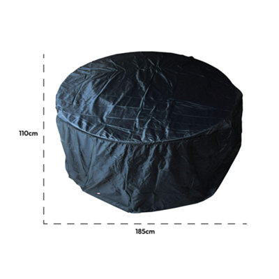 Round Patio Table Cover 50 Inch - Waterproof Heavy Duty Oxford Fabric Outdoor Furniture Protection