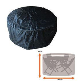 KCT Weatherproof Outdoor Garden Patio Rattan Furniture Cover - Round Small