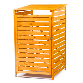 KCT Wooden Wheelie Bin Store Outdoor Storage Shed - Single ( 1 x 240L)