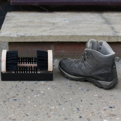 KCT Work Boot Cleaner Heavy Duty Bristles Scrubber Shoe Brush Scraper Outdoor