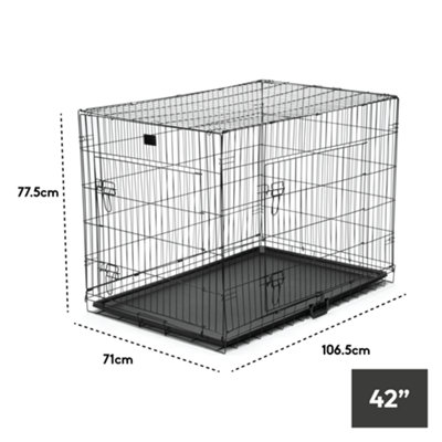 Xxl folding 2024 dog crate