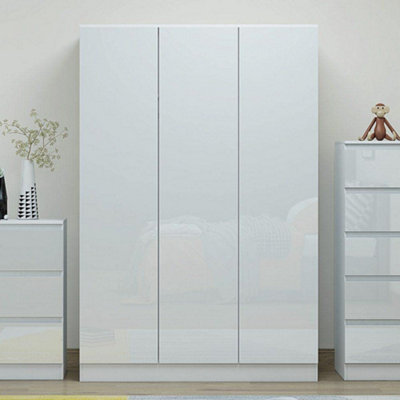 White gloss shop wardrobe b&q