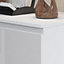 Keaton Gloss White 3 Drawer Wide Freestanding Chest Of Drawers