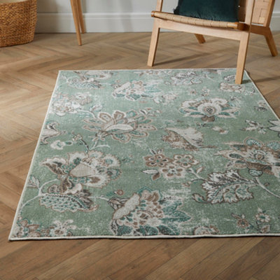 Keats Ombre Print Non-Slip Reverse Washable Rug