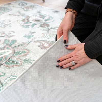 Keats Ombre Print Non-Slip Reverse Washable Rug