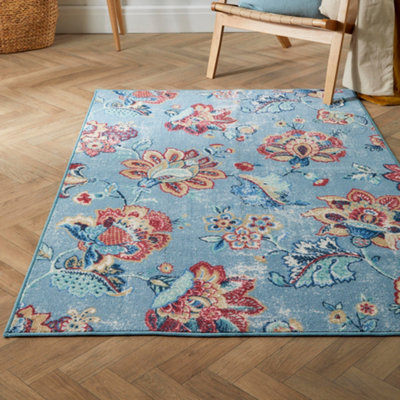 Keats Ombre Print Non-Slip Reverse Washable Rug