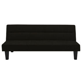 Kebo futon sofa in black velvet