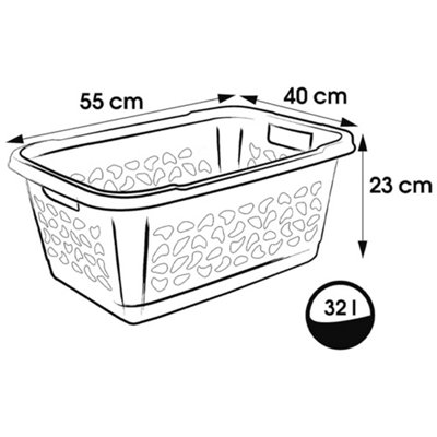Keeeper Air Permeable Design Laundry Basket 32 litre - Blue - 6