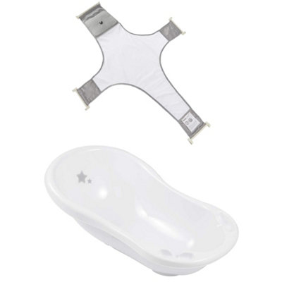 Keeeper Baby Bath with Plug 84cm & Baby Bath Safety Net