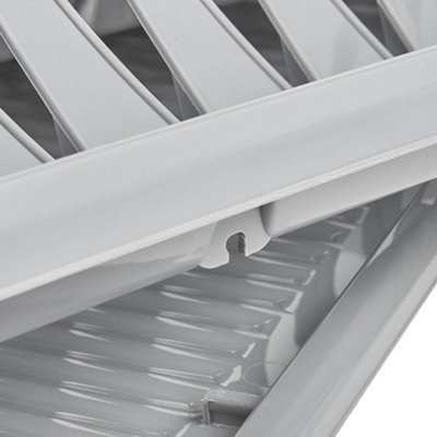 Keeeper Dish Drainer Rack With Drip Tray & 5 Compartments Cutlery ...