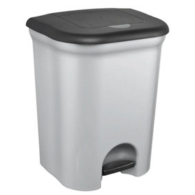 Keeeper Pedal Bin with 2 Waste Compartments 11 Litre - Silver