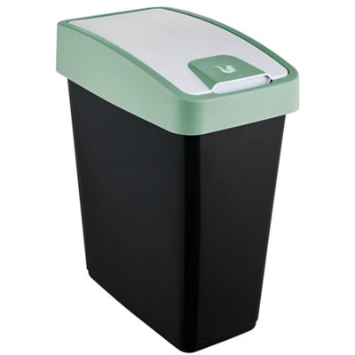 Keeeper Premium Waste Bin with Flip Lid 25 Litre - Black