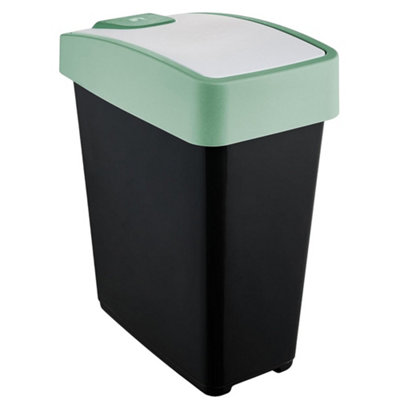 Keeeper Premium Waste Bin with Flip Lid 25 Litre - Black