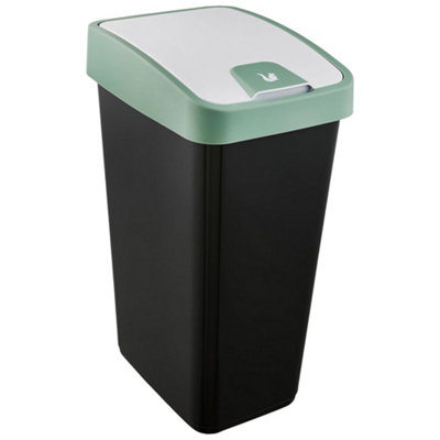 Keeeper Premium Waste Bin with Flip Lid 45 Litre - Black