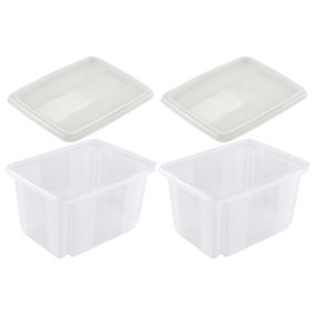 Keeeper Set of 2 Storage Box 15 Litre with Lid Turn Around Stacking System