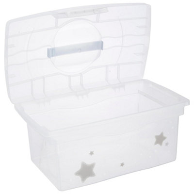 Keeeper Stars Traveller Organising Storage Box with Lid White