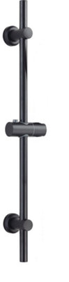 KeenFix Matt Black 700mm Shower Riser Rail Kit