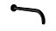 KeenFix Round Black Brass Overhead 345mm Brass Shower Head Wall Outlet Arm