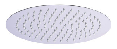 KeenFix Slimline Round 250mm Chrome Stainless Steel Shower Head