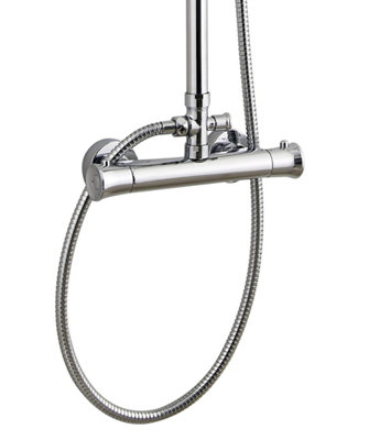 Keenware Chrome Brass Thermostatic Bar Shower Valve With Top Outlet