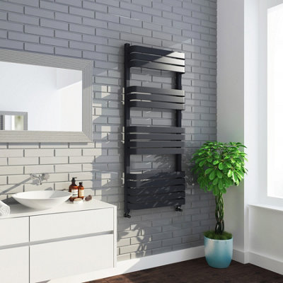 Keenware Hoxton Anthracite Grey Designer Curved Flat Panel Towel Warmer Radiator