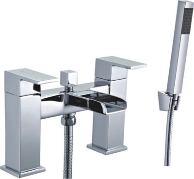 Keenware KBT-105 Bayswater Square Waterfall Bath Shower Mixer Tap: Chrome