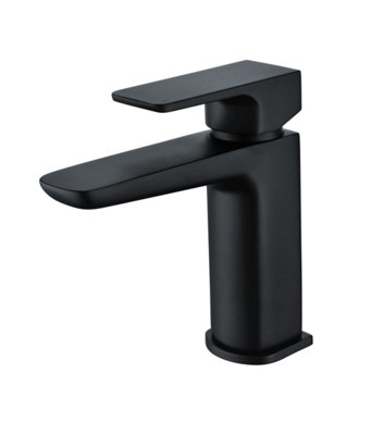 Keenware KBT-572 Lunar Mayfair Contemporary Basin Mixer Tap: Matt Black