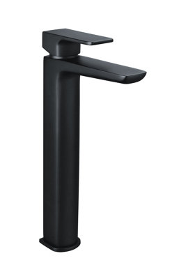 Keenware KBT-577 Lunar Mayfair Freestanding Tall Contemporary Basin Mixer Tap: Matt Black