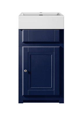 Keenware Kensington Belfast Sink Cloakroom Vanity Unit, Sapphire Blue