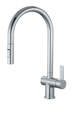 Keenware Kingsbury XL Chrome Dual Spray Pull Out Monobloc Kitchen Tap